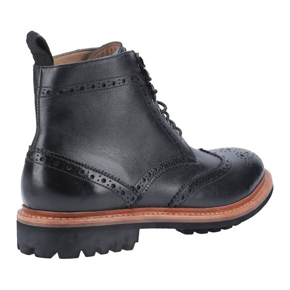 Cotswold Mens Rissington Commando Lace Up Leather Dress Boot / Black